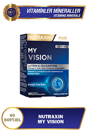 Plus My Vision Göz Vitamini Lutein Zeaksantin 60 Kapsül