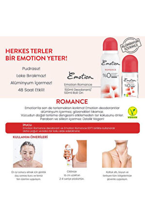 Emotion Romance Kadın Deodorant 150ml X 4 Adet