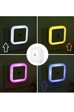Sensörlü Gece Lambası Fişe Tak Çalıştır Karışık Renk Led Spot