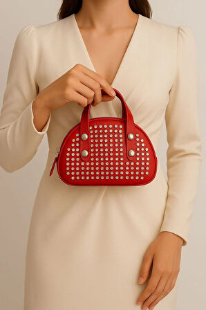 Lüks Mini Elmas Taş işlemeli El Ve Omuz çantası