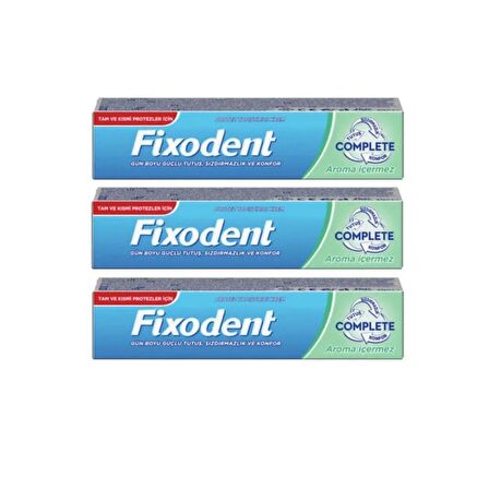 Fixodent Complete Aroma Içermez Diş Protez Yapıştırıcı Krem 47gr X 3 Adet 9985