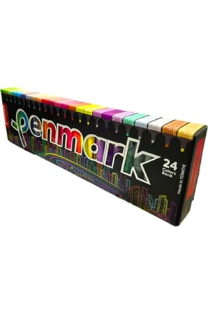 FOSFORLU KALEM SİMLİ-NEON-PASTEL 24 RENK SÜPER KUTU SET