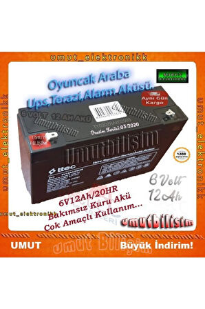 6v 12ah , 6volt 12amper , 6 Volt 12 Amper , Kargo Bedava , Oyuncak Araba Aküsü 6v 12ah 20hr