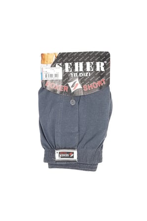 6 Lı Paket Yıldızı Pamuklu Penye Düğmeli Erkek Boxer 0008