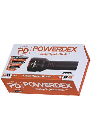 Powerdeks Pd-6900 2000 Lümen Zoomlu Şarjlı El Feneri