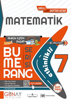 7.SINIF BUMERANG MATEMATİK ETKİNLİKLİ AKILLI KİTAP  2024-2025 YENİ MÜFREDATA UYGUN