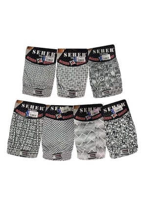 4 Adet Yıldızı Desenli Boxer / Külot Erkek Abani Classic