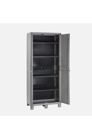 Toomax  XL Tall Dolap Bahçe Dolabı, Balkon Dolabı, Banyo Dolabı 78x46x182cm Açık Gri