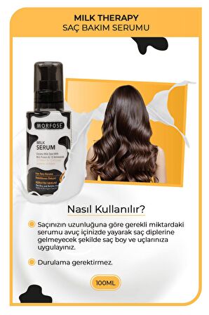 Milk Therapy Keratin Saç Serumu 100 Ml-yıpranmış Saçları Onarıcı, Yumuşak Ve Canlı Saçlar