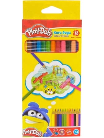 Play-Doh 12 Renk Boya Kalemi Tam Boy Play-Ku001