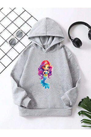 Çocuk Kapüşonlu Baskılı Sweatshirt