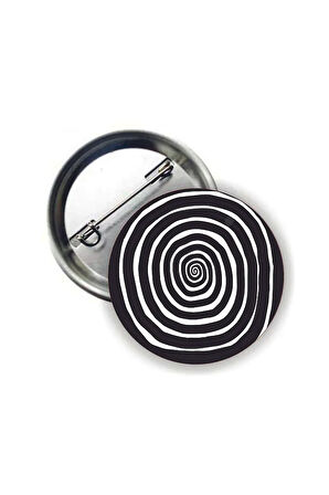 Spiral Y2K Grunge Style Buton Rozet