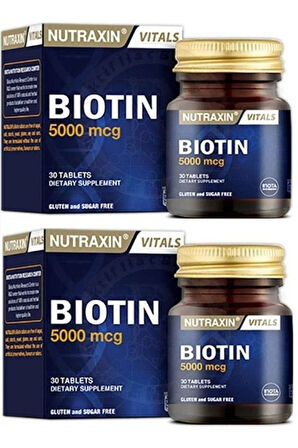 Nutraxin Biotin 5000 Mcg 30 Tablet 2 Adet