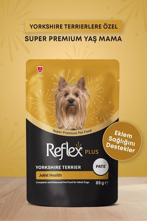 Reflex Plus Pouch Yorkshire Terrier Joint Health Pate Yetişkin Köpek Yaş Maması 85gr x 12 Adet