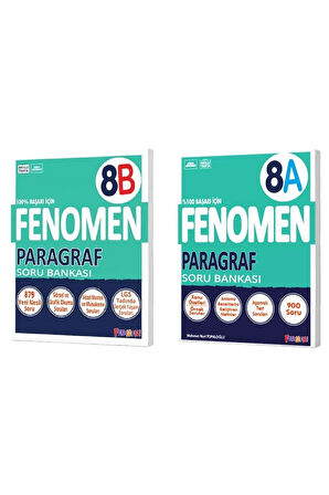 Fenomen Okul 2024 8. Sınıf Lgs Paragraf A + B Soru Bankası Seti 2 Kitap