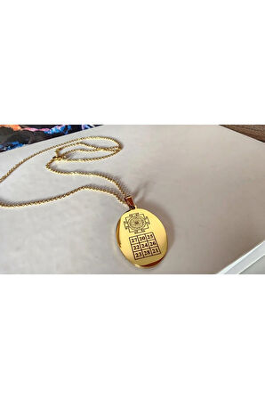 Sri yantra ve kubera yantra satış artırma ve iş başarısı sayı sekanslı çelik kolye