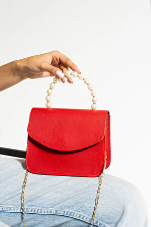 El ve omuz çantası inci boncuklu