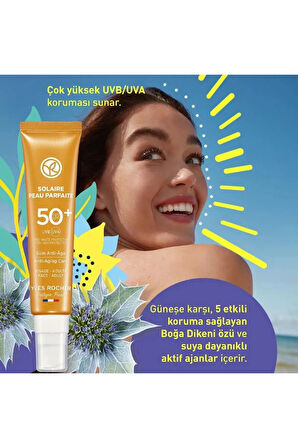 Solaire Peau Parfaite- Leke ve Yaşlanma Karşıtı Nemlendirici SPF50 Koruyuculu Güneş Kremi 40ML