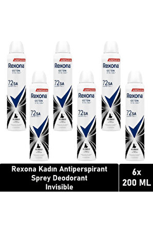 Rexona Kadın Deodorant Invisible Black White 6 x 200 ml