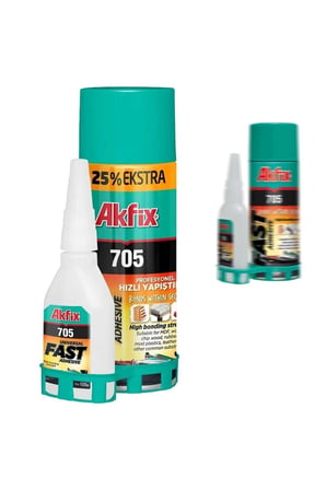 705 Hızlı Yapıştırıcı 200ml. + 50 Gr. Universal Spreyli Hızlı Yapıştırıcı