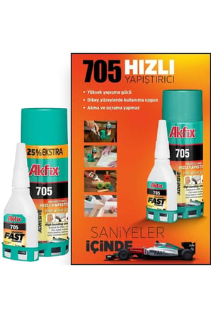 705 Hızlı Yapıştırıcı 200ml. + 50 Gr. Universal Spreyli Hızlı Yapıştırıcı