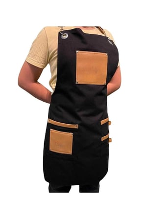 Yeni Sezon Trend Önlükler Deri Cep Detaylı Chef Garson Cafe Önlükleri