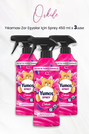 Yumoş Extra Sprey Yıkaması Zor Eşyalar Için Orkide 3x450ml
