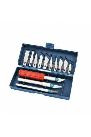13 Adet / Takım Oyma Bıçakları Yapma Polimer Kil Metal Neşter Bıçak Araçları Kiti + Kutusu