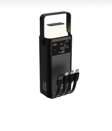 ACL PW-112 22.5W Outdoor Hızlı Şarj Powerbank Siyah – 30.000mAh Kapasite, Çoklu USB Çıkış, Dahili Kablo