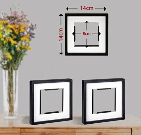 Nobbystar Yapışkanlı Sök-Tak Paspartulu Siyah 14x14cm POLA Kare Fotoğraf Çerçevesi - 6'lı Paket