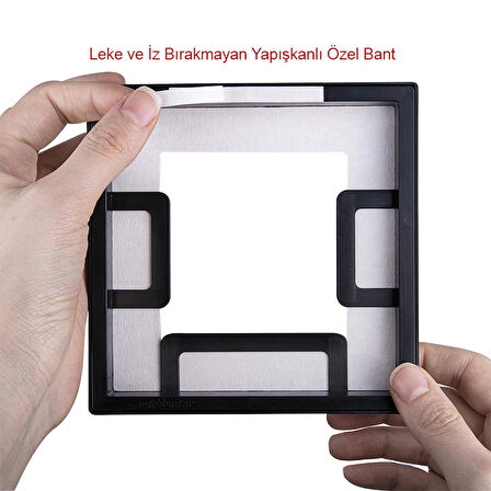 Nobbystar Yapışkanlı Sök-Tak Paspartulu Siyah 14x14cm POLA Kare Fotoğraf Çerçevesi - 6'lı Paket