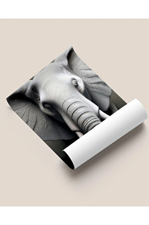 Çerçevesiz Poster Fil