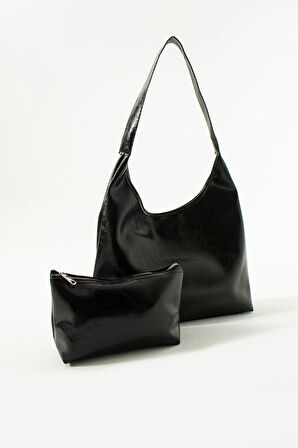 Kadın Omuz Çantası Makyaj Çantalı Kaliteli Deri