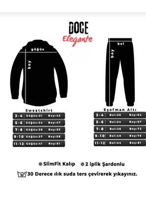 UYUYAN AYI BASKILI ÇOCUK EŞOFMA TAKIMI