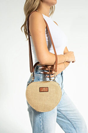 Hasır El Çantası Ve Omuz Çantası Kalpli Çanta