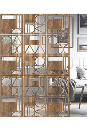 Lazer Kesim Sarkıt Paravan, Ahşap Seperatör, Panel Levha Seti Dekorasyon Ahşap Oda Bölücü şekil