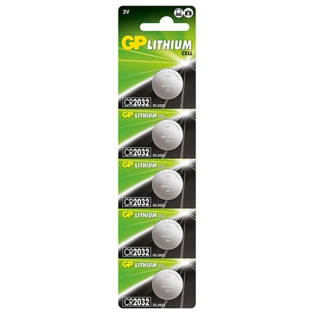 GP CR2032 5 Lİ KART 3V Lityum Para Pil 5 li Paket