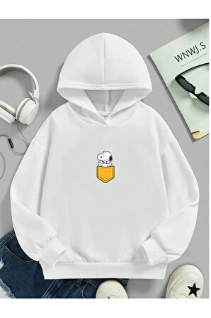 Çocuk Kapüşonlu Baskılı Sweatshirt