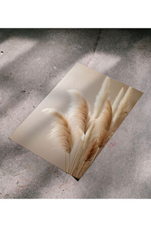 Çerçevesiz Poster, Dijital Baskı Soyut , Pampas Otu , Salon Ofis Dekorasyon