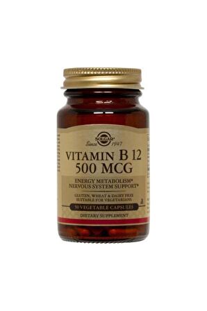Vitamin B12 500 Mcg 50 Kapsül