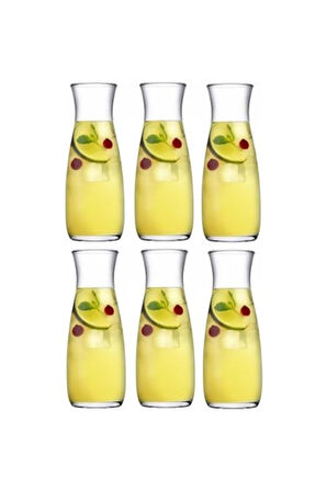 43853 amphora karaf, sürahi 350 cc 6'lı; Hacim: 350 cc; Yükseklik: 172 mm; Ağız çapı: 51 mm.