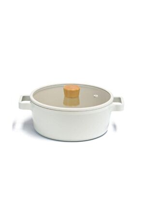 Fika Cam Kapaklı Alüminyum Döküm Tencere 22 Cm X 9 Cm D-neof222