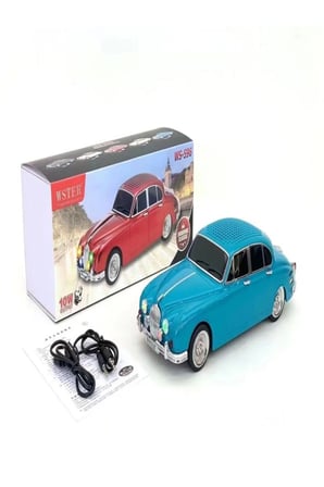 WS-596BT 1967 Model Jaguar Mark 2 10W Bluetooth Hoparlör Fm Radyo USB Tf Aux Destekli Speaker