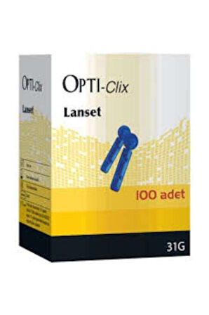 Kan Şekeri Ölçüm Cihazı 4 Kutu Strip 200 Adet ve 1 Kutu 100 Adet Opti-clix Parmak Delici