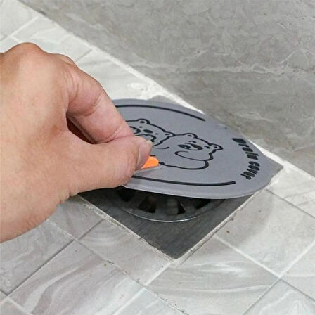 Kötü Koku Önleyici Silikon Mat Banyo Mutfak Lavabo Balkon Gider Tıpası Kapağı Böcek Önleyici Gri