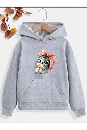 LUNAVISITA Siyah Çift Kombini Ateş Ve Su Baskılı Bisiklet Yaka Sweatshirt