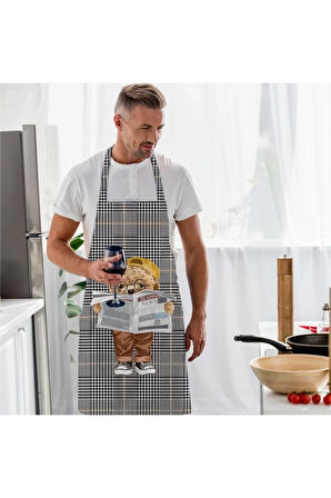 Gazeteci Teddy Mutfak Önlüğü (ULUSLARARASI YIKAMA VE SOLMAMA SERTİFİKASINA SAHİPTİR.)