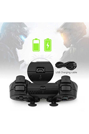 Playstation 3 Uyumlu Double-shock Wireless Oyun Kolu Siyah
