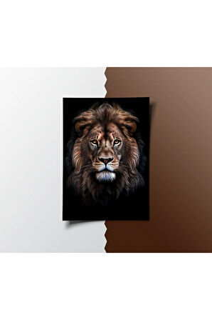 Çerçevesiz Poster - Dijital Baskı - Aslan
