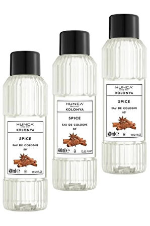 Tarçın Kolonyası 400 ml – Ferahlatıcı Baharatlı Koku, Kalıcı Etki 3 ADET